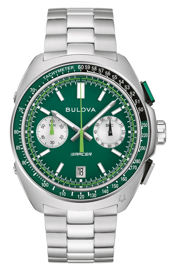 ブロバ メンズ アクセサリー 腕時計 BULOVA Racer Chronograph Bracelet Watch 42mm SILVER-TONE シルバー|ReVida 店