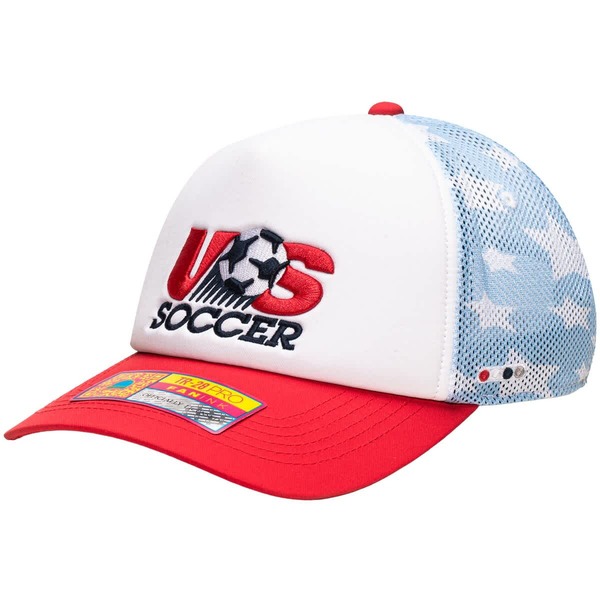 ファンインク レディース アクセサリー 帽子 FAN INK Unisex White USMNT Making History Adjustable Trucker Hat White ホワイト｜ReVida 店