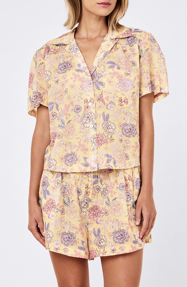 パピネール レディース アンダーウェア ナイトウェア コットン Papinelle Karolina Cotton Voile Short Pajamas GOLDEN HAZE|ReVida 店