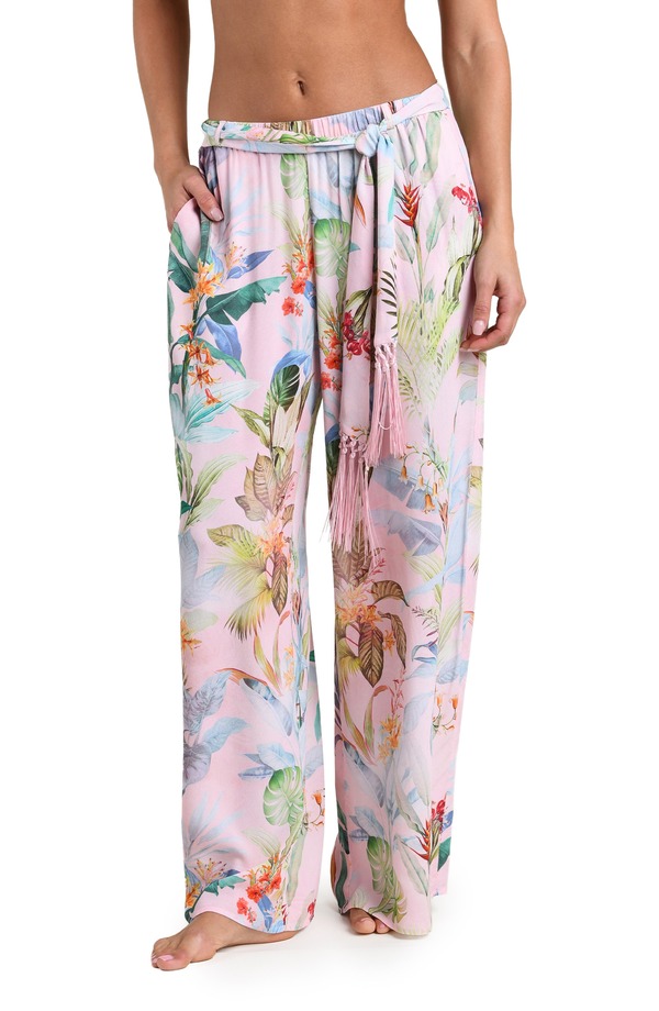 ラジャンス レディース ボトムス レギンス パンツ L'AGENCE Colorful Palms Cover-Upants PINK MULTI ピンク|ReVida 店
