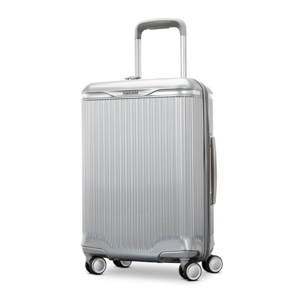 サムソナイト メンズ バッグ Samsonite Silhouette 18 Hardsidexpandable 21" Carry On Spinner Metallic Silver シルバー|ReVida 店
