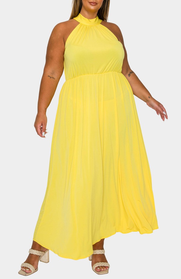 リブド レディース トップス ワンピース プラスサイズ マキシ L I V D Cassia Maxi Dress (Plus) YELLOW イエロー｜ReVida 店 15,961円