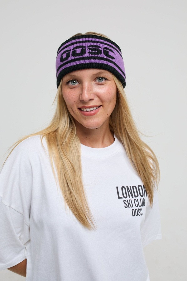 オースク レディース アクセサリー OOSC Aprs Headband - Black and Black and Purple ブラック｜ReVida 店