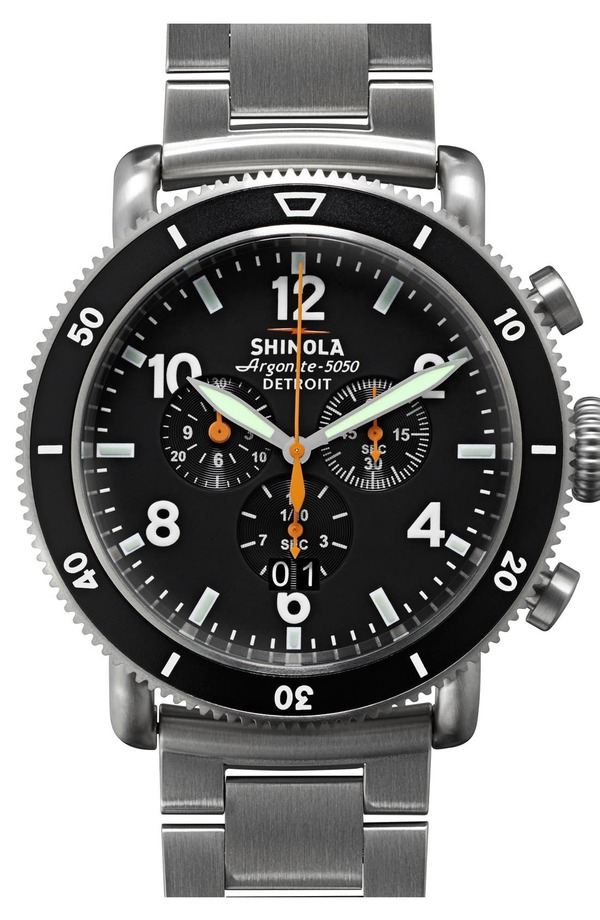 シャイノーラ メンズ アクセサリー 腕時計 Shinola The Black Blizzard Chronograph Interchangeable Strap Watch 48mm (Limitedition) NO COLOR ブラック|ReVida 店