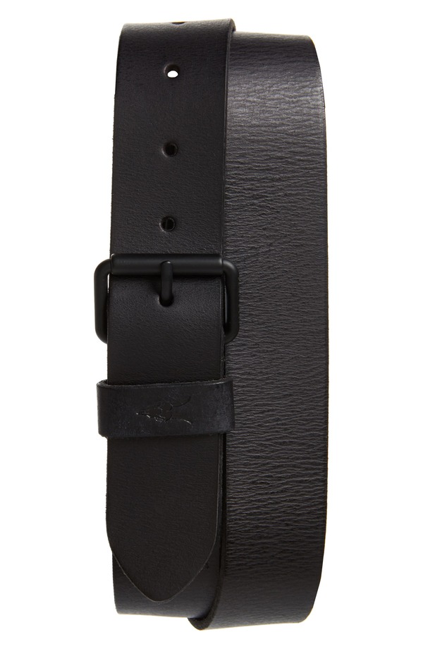 オールセインツ メンズ アクセサリー ベルト レザー AllSaints Leather Belt BLACK/ MATTE BLACK ブラック｜ReVida 店