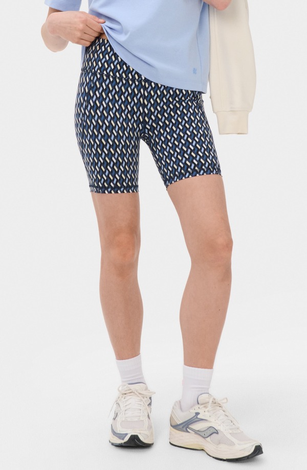 スウェッティベティ レディース ボトムス ハーフパンツ・ショーツ ショートパンツ Sweaty Betty Power 6" Bike Shorts BLUE LINKED GEO PRINT ブルー|ReVida 店