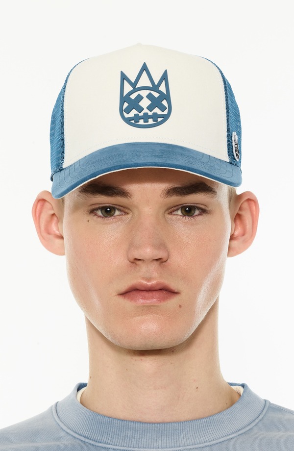 カルト オブ インディビジュアリティ メンズ アクセサリー 帽子 メッシュ スエード ロゴ Cult of Individuality Logo Mesh Back Suede Trucker Hat WINTER WHITE ホワイト｜ReVida 店