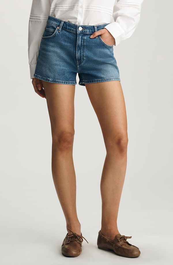 マーヴィ ジーンズ レディース ボトムス デニムパンツ ミニ ショートパンツ Mavi Jeans Garcia Mid Rise Denimini Shorts MID BRUSHED CLASSIC デニム|ReVida 店