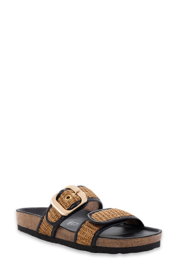 ナオト レディース シューズ ヒール サンダル Naot Nashville Double Band Slide Sandal Black/ Brown Raffia ブラック 36,920円