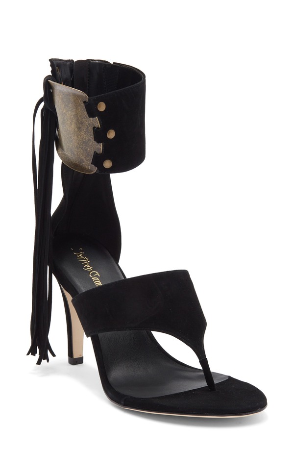 ジェフリー キャンベル レディース シューズ ヒール サンダル アンクル Jeffrey Campbell I Dare U Ankle Cuff Sandal Black Suede ブラック