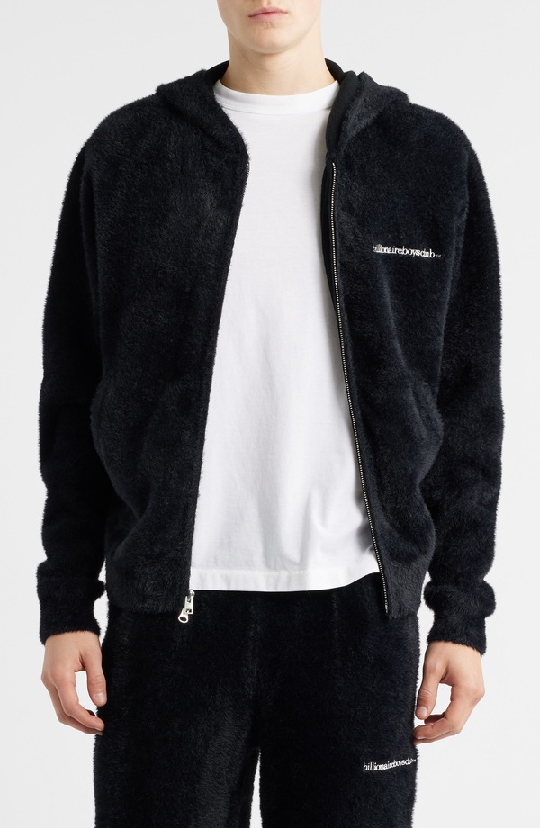 ビリオネアボーイズクラブ メンズ アウター パーカー・スウェット Billionaire Boys ClubB Fuzzip Hoodie Black ブラック