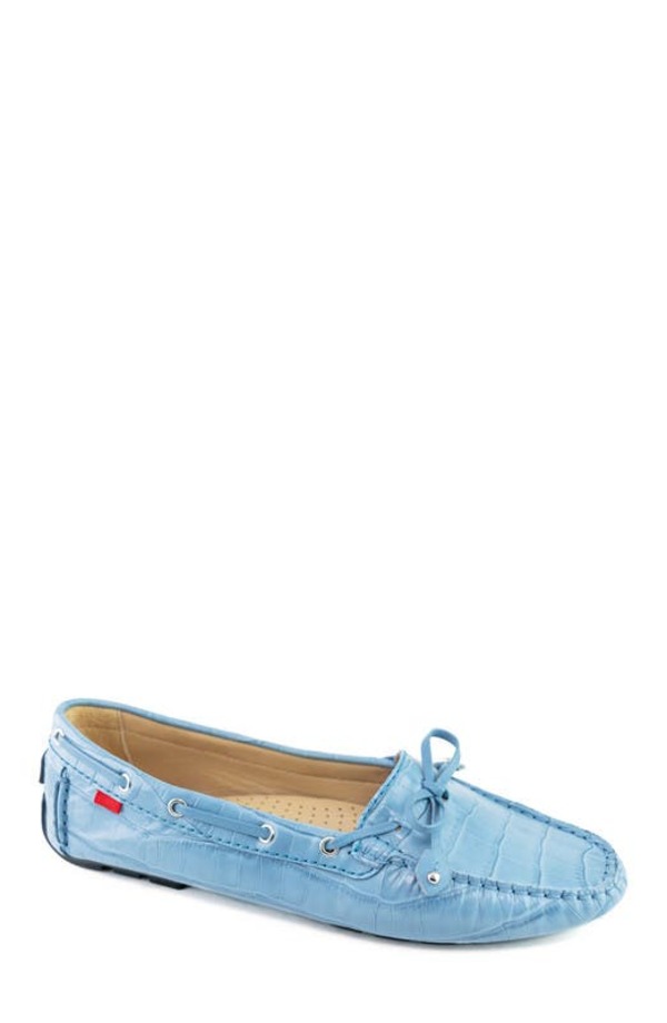 マークジョセフニューヨーク レディース シューズ スリッポン・ローファー Marc Joseph New York Cypress Hill Croco Tiebow Driver Loafer Ocean Breeze Croco