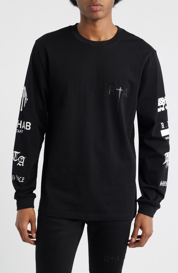 アールティーエー メンズ トップス Tシャツ グラフィック RtA Greatest Hits Long Sleeve Graphic T-Shirt Black Greatest Hits ブラック