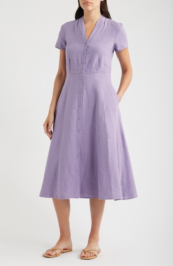 シーソルトコーンウォール レディース ボトムス カジュアルパンツ ミディワンピース プラスサイズ ミディ リネン Seasalt Cornwall Carved Wood Linen Midi Dress (Plus Regular) BELLFLOWER|ReVida 店