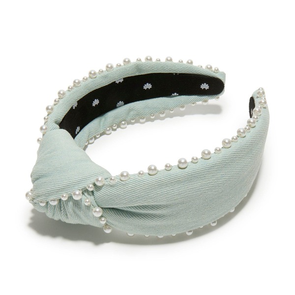 レレ サドイ レディース アクセサリー Lele Sadoughi Knotted Pearl Edge Headband BLUE ブルー｜ReVida 店