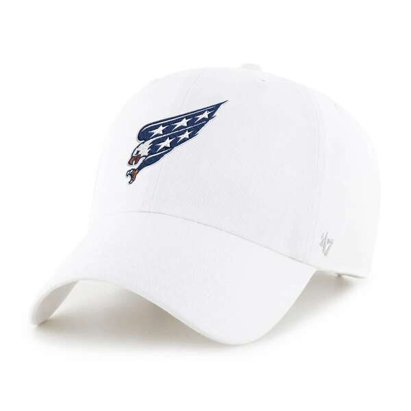 フォーティーセブン メンズ アクセサリー 帽子 キャップ Men's '47 White Washington Capitals Alternate Clean Up Adjustable Hat White ホワイト|ReVida 店