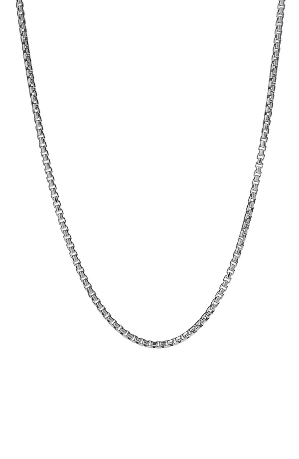 デグスアンドサル メンズ アクセサリー ネックレス・チョーカー レース Degs & Sal Box Chainecklace SILVER シルバー｜ReVida 店