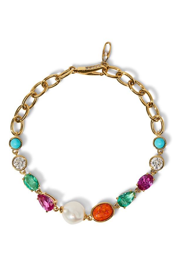 ナディール レディース アクセサリー ブレスレット・バングル・アンクレット Nadri Frieda Cubic Zirconia & Freshwater Pearl Chain Bracelet GOLD ゴールド｜ReVida 店