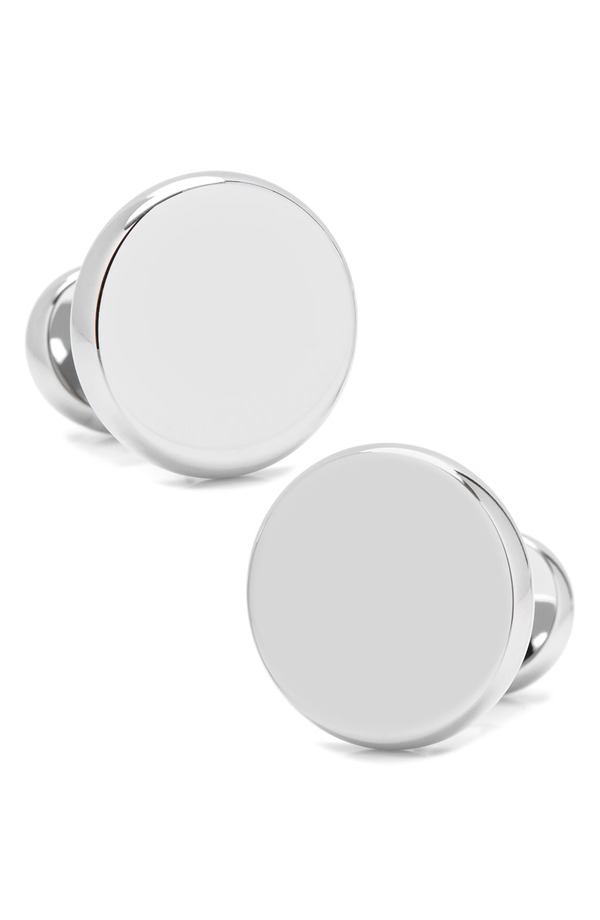 カフリンク メンズ アクセサリー カフスボタン Tシャツ Cufflinks, Inc. Round Stainlessteel Cuff Link sILVER シルバー｜ReVida 店