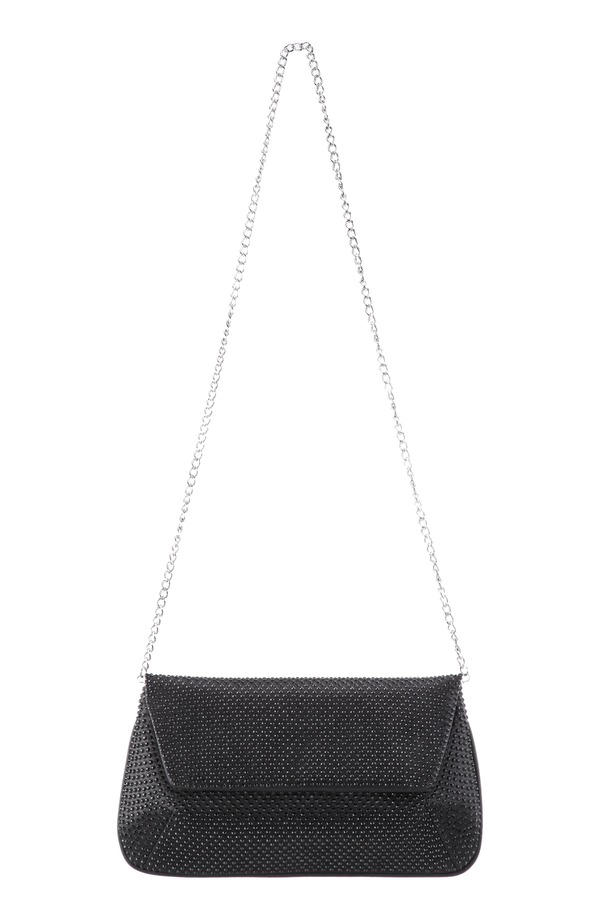 ニナ レディース バッグ Nina Rommy Crystal Embellished Clutch BLACK ブラック|ReVida 店