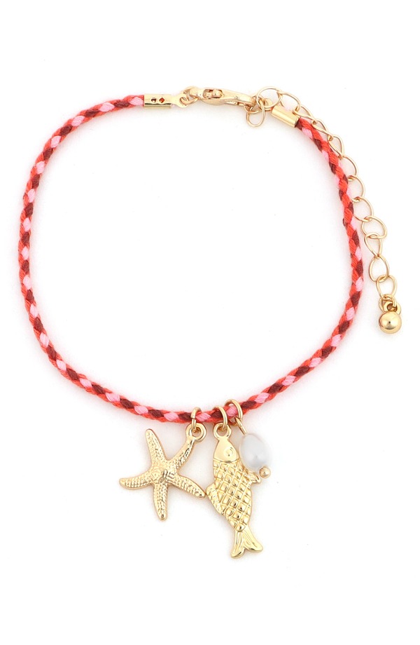 パナセラ レディース アクセサリー ブレスレット・バングル・アンクレット Panacea Sea Life Charm Braided Bracelet PINK ピンク|ReVida 店