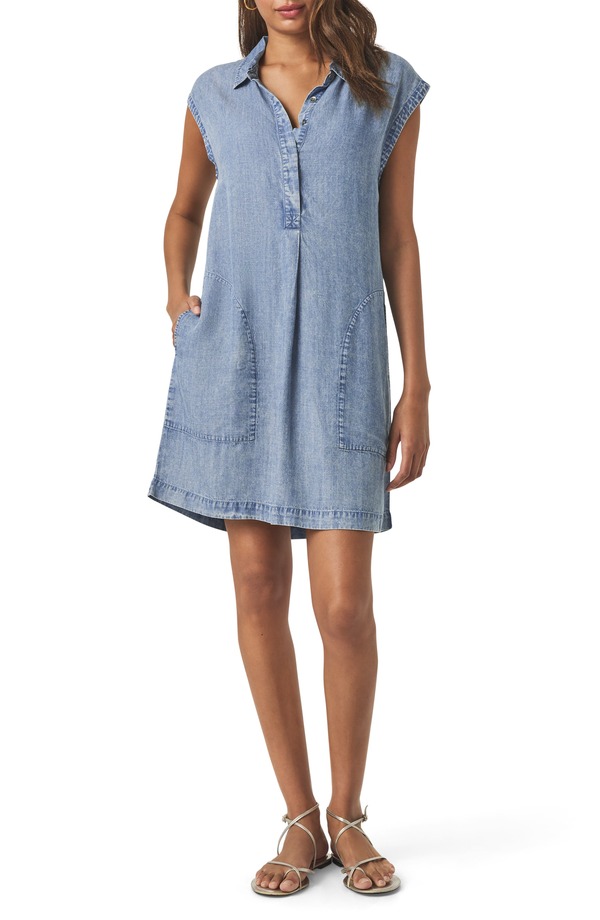 スプレンディット レディース トップス ワンピース ミニ Splendid Wren Indigo Chambray Shift Minidress INDIGO インディゴ｜ReVida 店