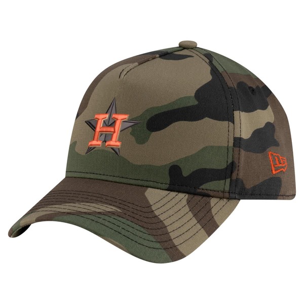 ニューエラ メンズ アクセサリー 帽子 Men's New Era Camo Houston Astros Woodland Team Pop 9FORTY A-Frame Adjustable Hat Camo|ReVida 店