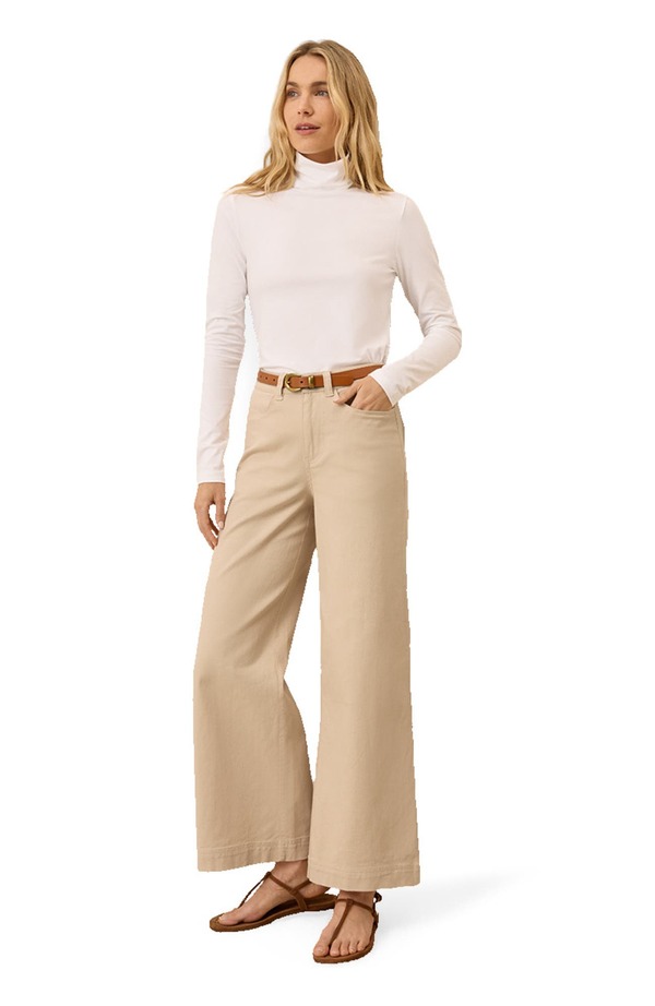 パクト レディース トップス シャツ タートルネック ジャージー Pact Luxe Stretch Jersey Slim Turtleneck White ホワイト|ReVida 店
