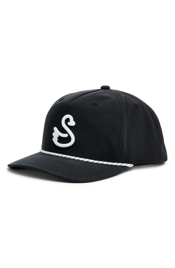 スワニーズ メンズ アクセサリー 帽子 キャップ Swannieswan Brewer Snapback Baseball Cap BLACK-WHITE ホワイト｜ReVida 店