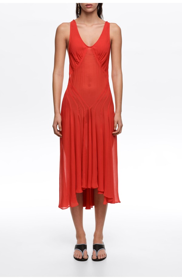 ビンバイローラ レディース トップス ワンピース Bimba y Lola Fluid Cross-Back Dress RED レッド|ReVida 店