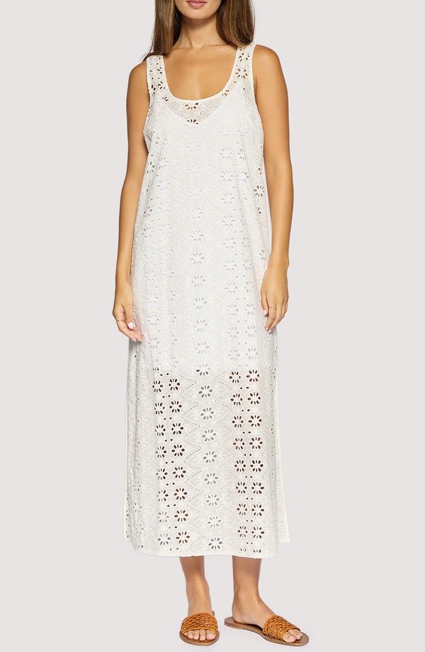 ロストアンドワンダー レディース トップス ワンピース レース マキシ Lost + Wander Dolce Marina Eyelet Lace Maxi Dress WHITE ホワイト｜ReVida 店