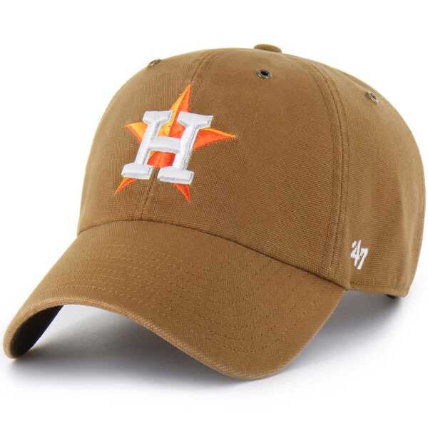 カーハート メンズ アクセサリー 帽子 CARHARTT X 47 Men's Carhartt x '47 Brown Houston Astros Clean Up Adjustable Hat Brown ブラウン|ReVida 店