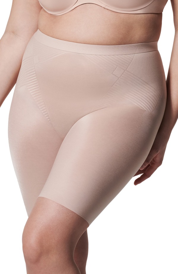 スパンク レディース ボトムス ハーフパンツ・ショーツ プラスサイズ ショートパンツ SPANXshape Invisible Mid-Thigh Shorts (Plus Regular) CHAMPAGNE BEIGE ベージュ｜ReVida 店