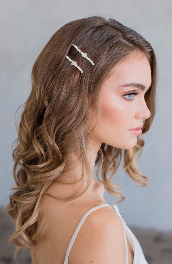 ブライズ & ヘアピンズ レディース アクセサリー Brides & Hairpins Etta Set of 2 Crystal Hair Clips GOLD ゴールド|ReVida 店