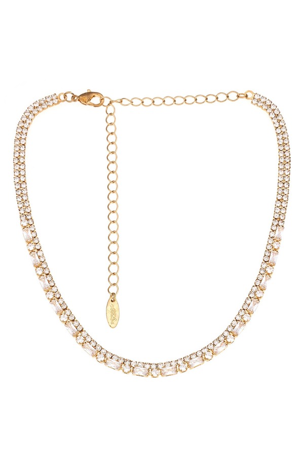 エティカ レディース アクセサリー ネックレス・チョーカー Ettika Mixed Crystal & Cubic Zirconia Tennis Choker GOLD ゴールド|ReVida 店