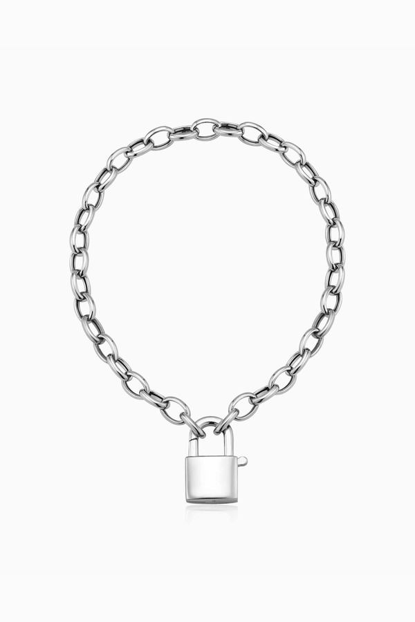 オラディナ レディース アクセサリー ブレスレット・バングル・アンクレット Oradina Sterling Silver Lock it Up Connector Clasp Bracelet Silver シルバー|ReVida 店