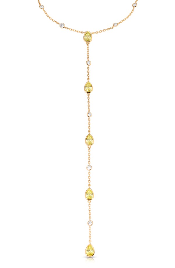 エティカ レディース アクセサリー ネックレス・チョーカー レース Ettika Marquise Stone Lariat Necklace PERIDOT ストーン｜ReVida 店