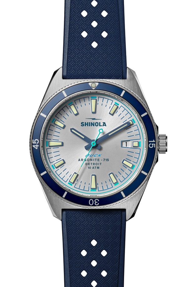 シャイノーラ メンズ アクセサリー 腕時計 Shinola Duck Rubber Strap Watch 40mm ALABASTER|ReVida 店