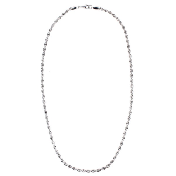 トラファルガー メンズ アクセサリー ブレスレット・バングル・アンクレット レース Trafalgar Barrett Braided Metal 22 Inch Long Necklace Silver シルバー｜ReVida 店