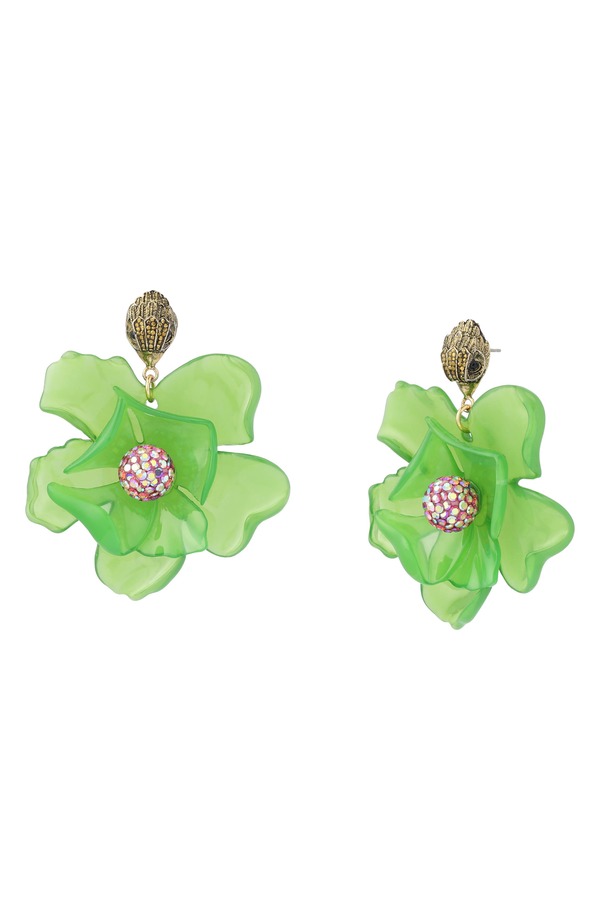 カートジェイガーロンドン レディース アクセサリー ピアス・イヤリング Kurt Geiger London Eagle Resin Flower Statement Drop Earrings GREEN グリーン|ReVida 店