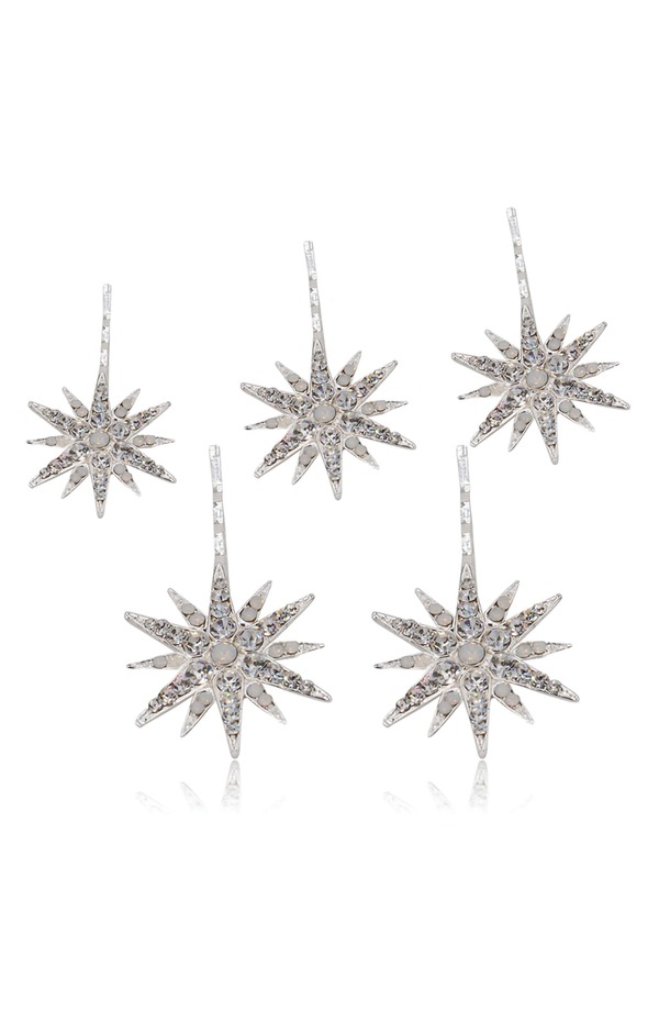 ブライズ & ヘアピンズ レディース アクセサリー Brides & Hairpins Nola Set of 5 Star Hair Pin sILVER シルバー|ReVida 店