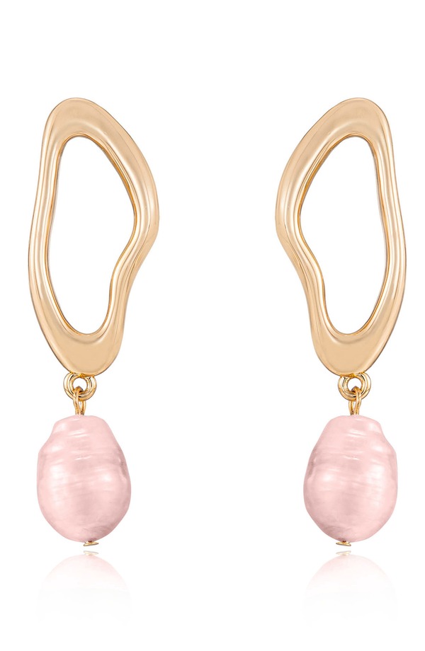 エティカ レディース アクセサリー ピアス・イヤリング Ettika Freshwater Pearl Drop Earrings PINK ピンク|ReVida 店