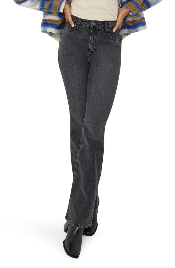 リー レディース ボトムス デニムパンツ ブーツカット ハイウエスト ブーツ ジーンズ Lee High Waist Bootcut Jeans REFINED BLACK ブラック|ReVida 店