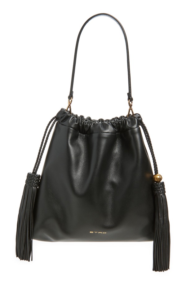 エトロ レディース バッグ レザー Etro Medium Kalispera Tasseleather Shoulder Bag BLACK ブラック|ReVida 店