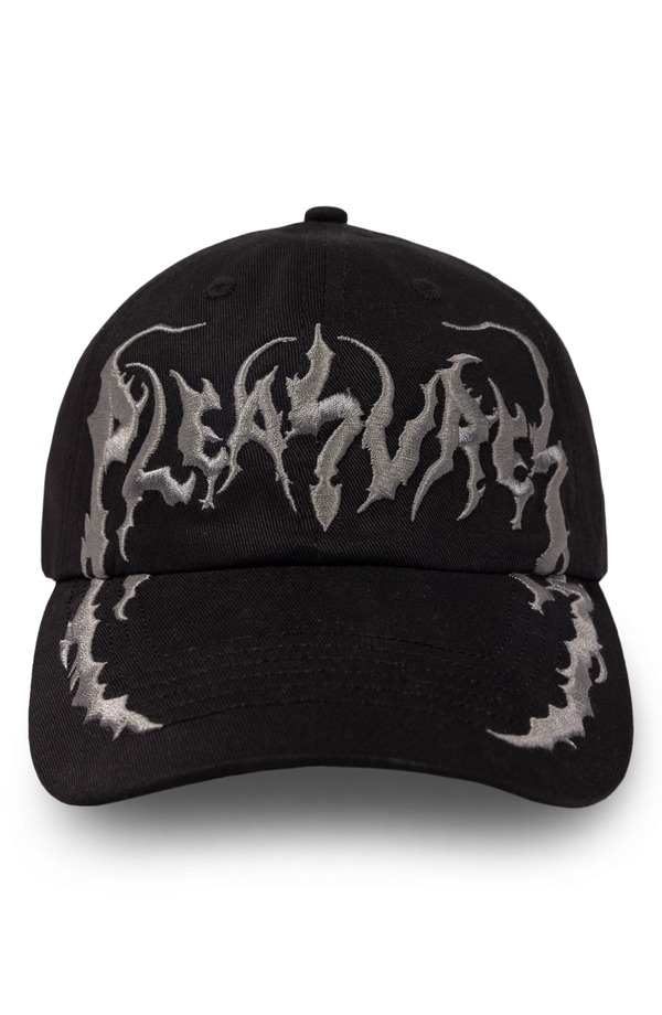 プレジャーズ メンズ アクセサリー 帽子 刺繍 キャップ PLEASURES Claws Embroide red Adjustable Baseball Cap BLACK ブラック|ReVida 店