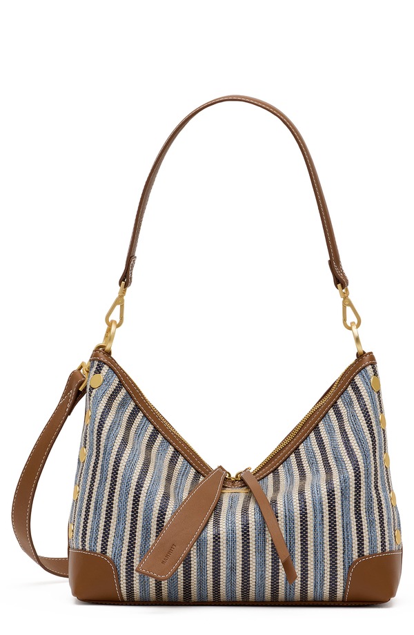 ハミット レディース バッグ HAMMITT Medium Grace Shoulder Bag CABANA BLUE/ BRUSHED GOLD ブルー|ReVida 店