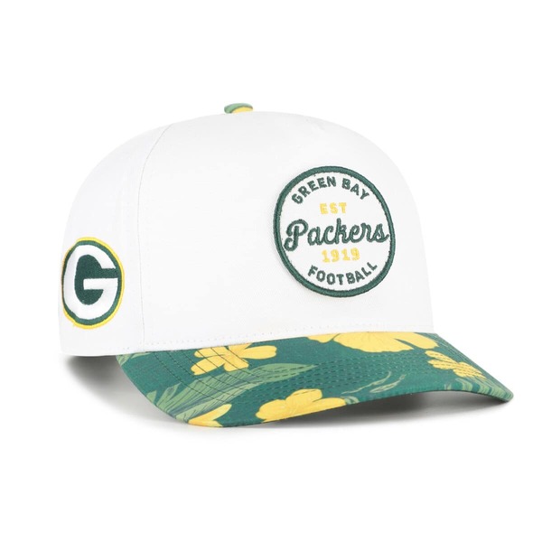 フォーティーセブン メンズ アクセサリー 帽子 Men's '47 White/Green Bay Packers Beach Side Hitch Adjustable Hat White ホワイト｜ReVida 店