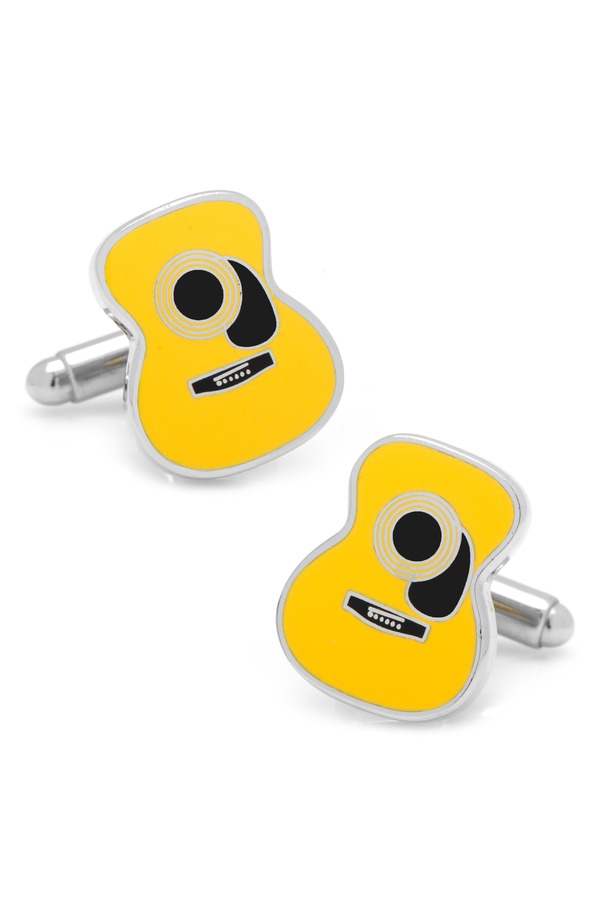 カフリンク メンズ アクセサリー カフスボタン Cufflinks, Inc. Guitar Cuff Links YELLOW イエロー｜ReVida 店