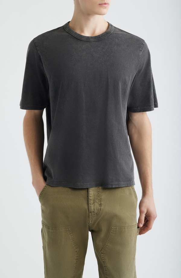 コリドー メンズ トップス シャツ クルーネック コットン Corridor Slub Cotton Crewneck T-Shirt WASHED BLACK ブラック|ReVida 店