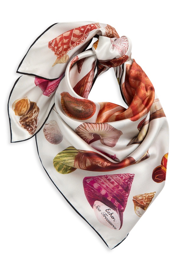 エコー レディース アクセサリー マフラー・ストール・スカーフ シルク Echo Sea Treasuresilk Twill Scarf CREAM クリーム|ReVida 店